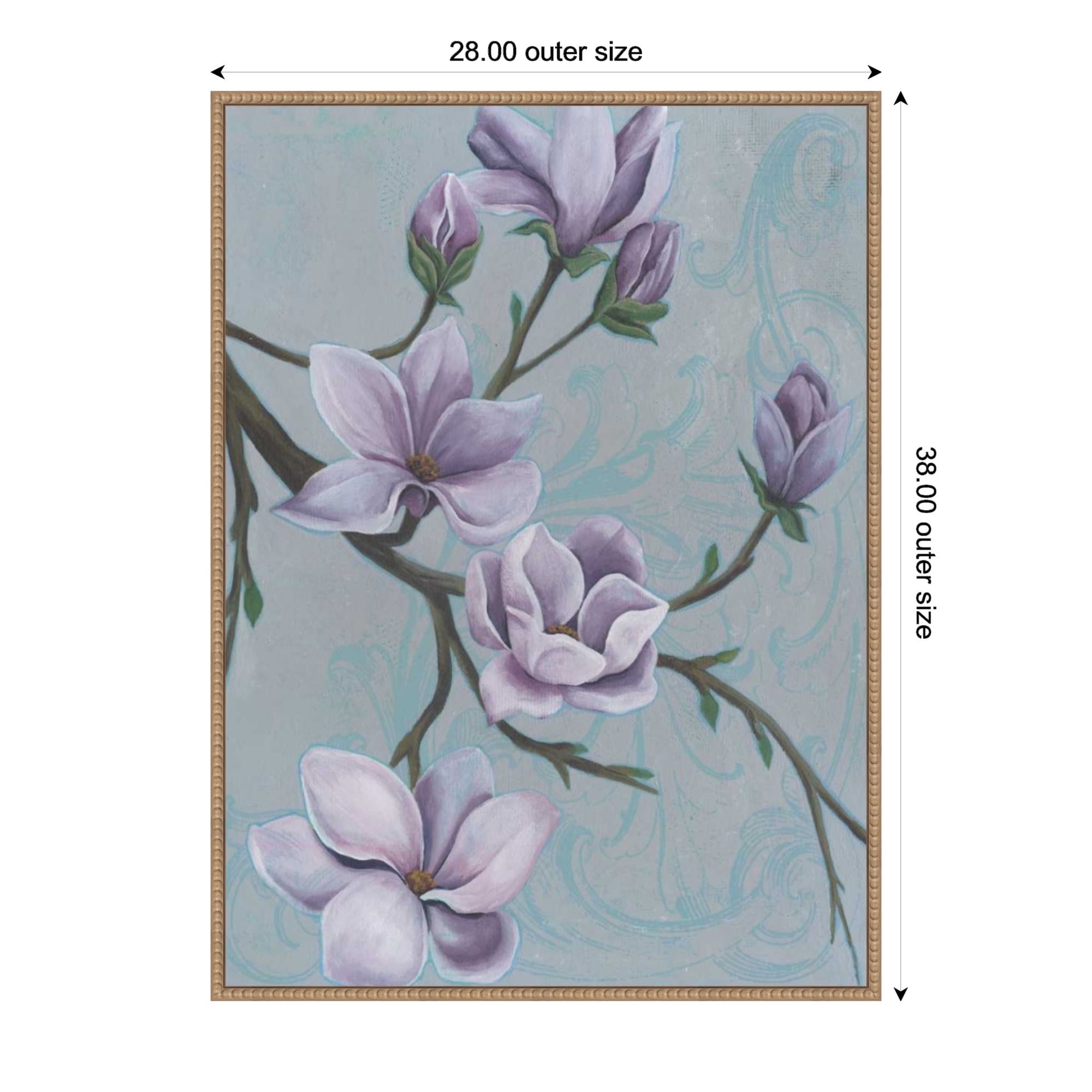Branches Of Magnolia No. 2 By Grace Popp Framed Canvas Wall Art Print