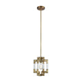 Elk Home Brandon Classic Brass Crystal 1 Light Pendant Classic Brass