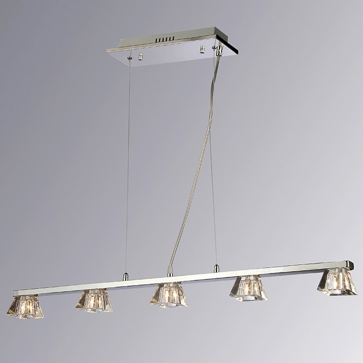 Brandon 5 Light Billiard Lamp Silver