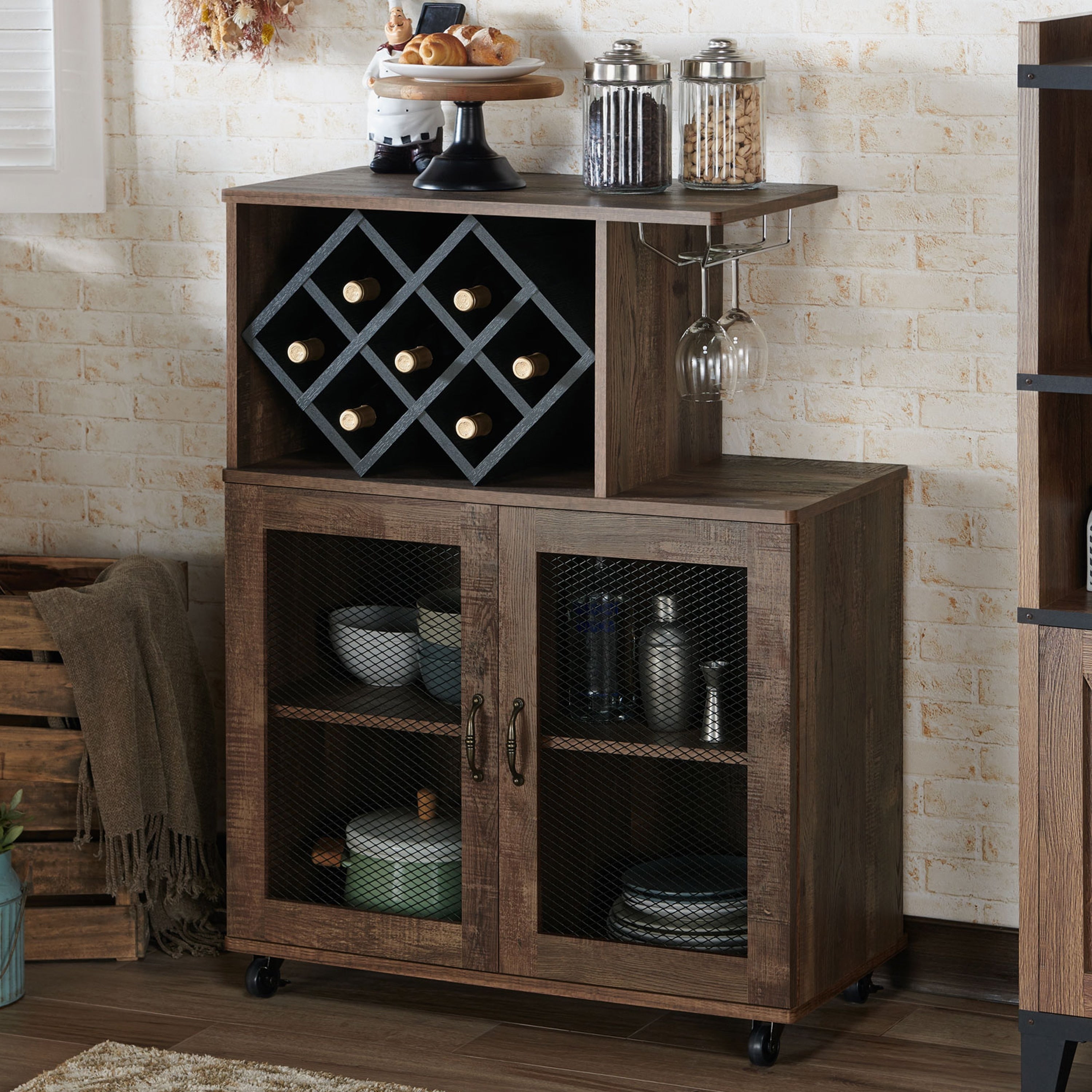 Brandon Contemporary Reclaimed Oak Mini Bar By Foa