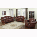 Brandon Distressed Whiskey Italian Leather Sofa Loveseat And Chair