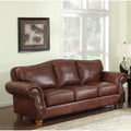 Brandon Distressed Whiskey Premium Top Grain Italian Leather Sofa