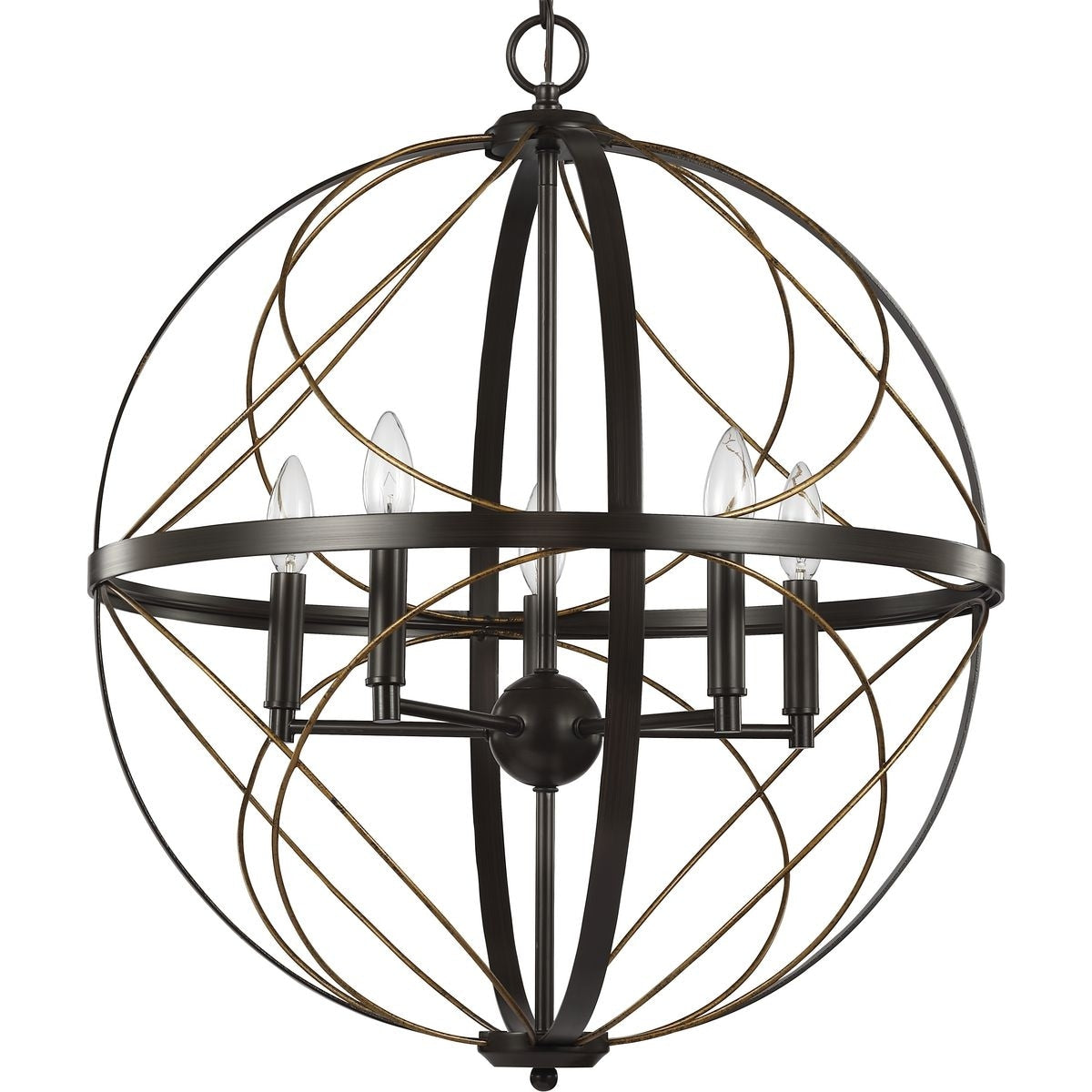 Brandywine Collection Antique Bronze Five Light Pendant 19.14 X 24.81 X 24.81