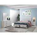 Marion Coastal White Storage Bedroom Set