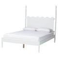 Brantley Spindle Platform Bed Farmhouse Bed Frame With Scalloped Headboard And Turned Posts