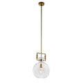 Brass Metal Single Pendant Lighting With Glass Shade
