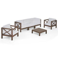 Brava Outdoor 5 Seater Acacia Wood Sofa Chat Set By Christopher Knight Home