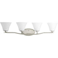 Progress Lighting Silvertone Bravo Collection 4 Light Brushed Nickel Bath Light