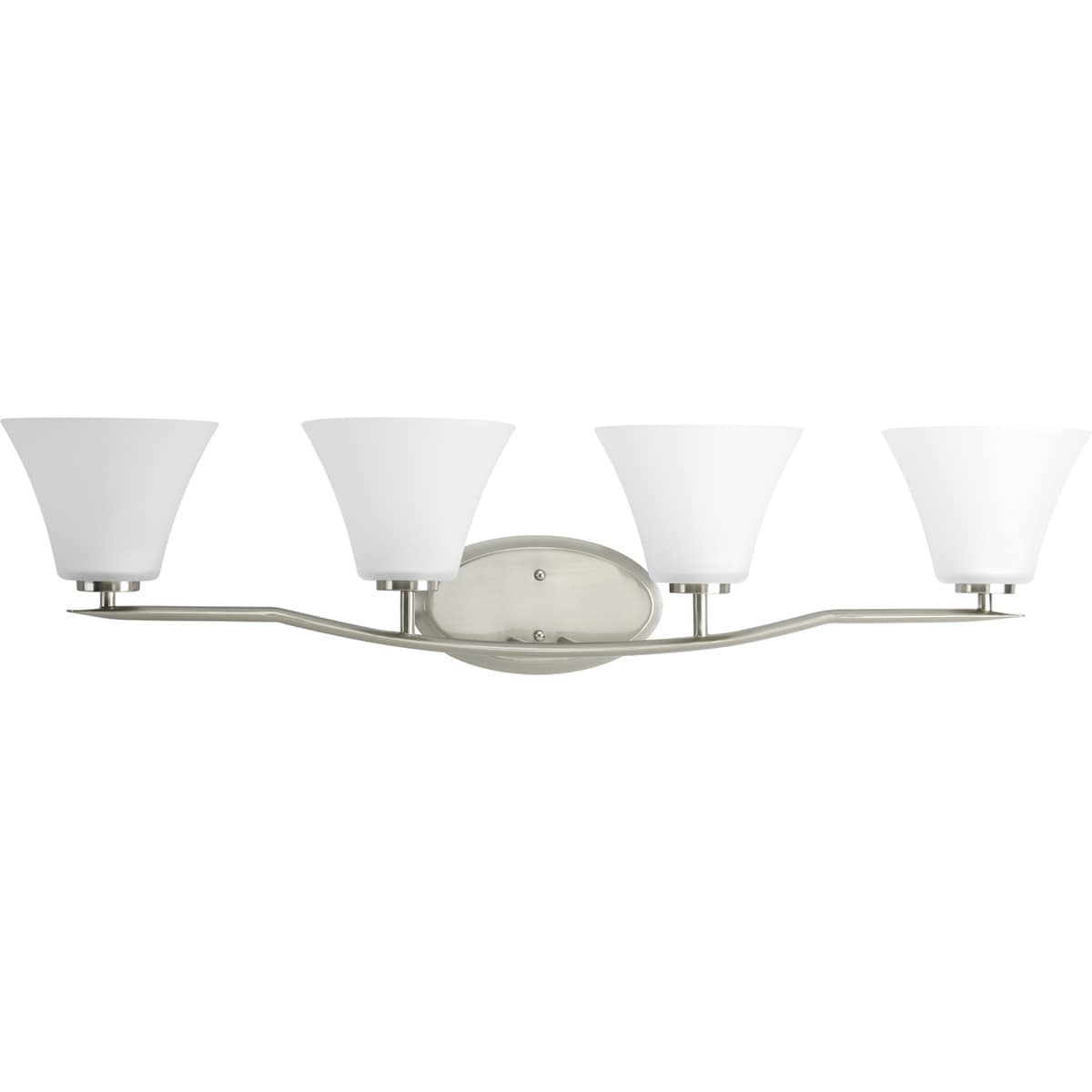Progress Lighting Silvertone Bravo Collection 4 Light Brushed Nickel Bath Light