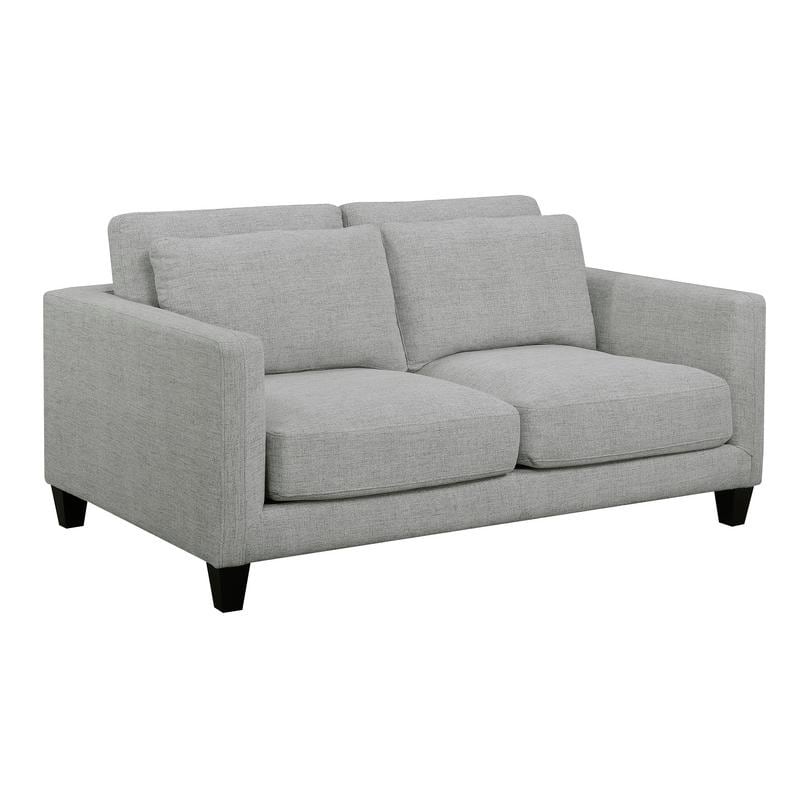 Brayden Light Gray Mid Century Modern Loveseat