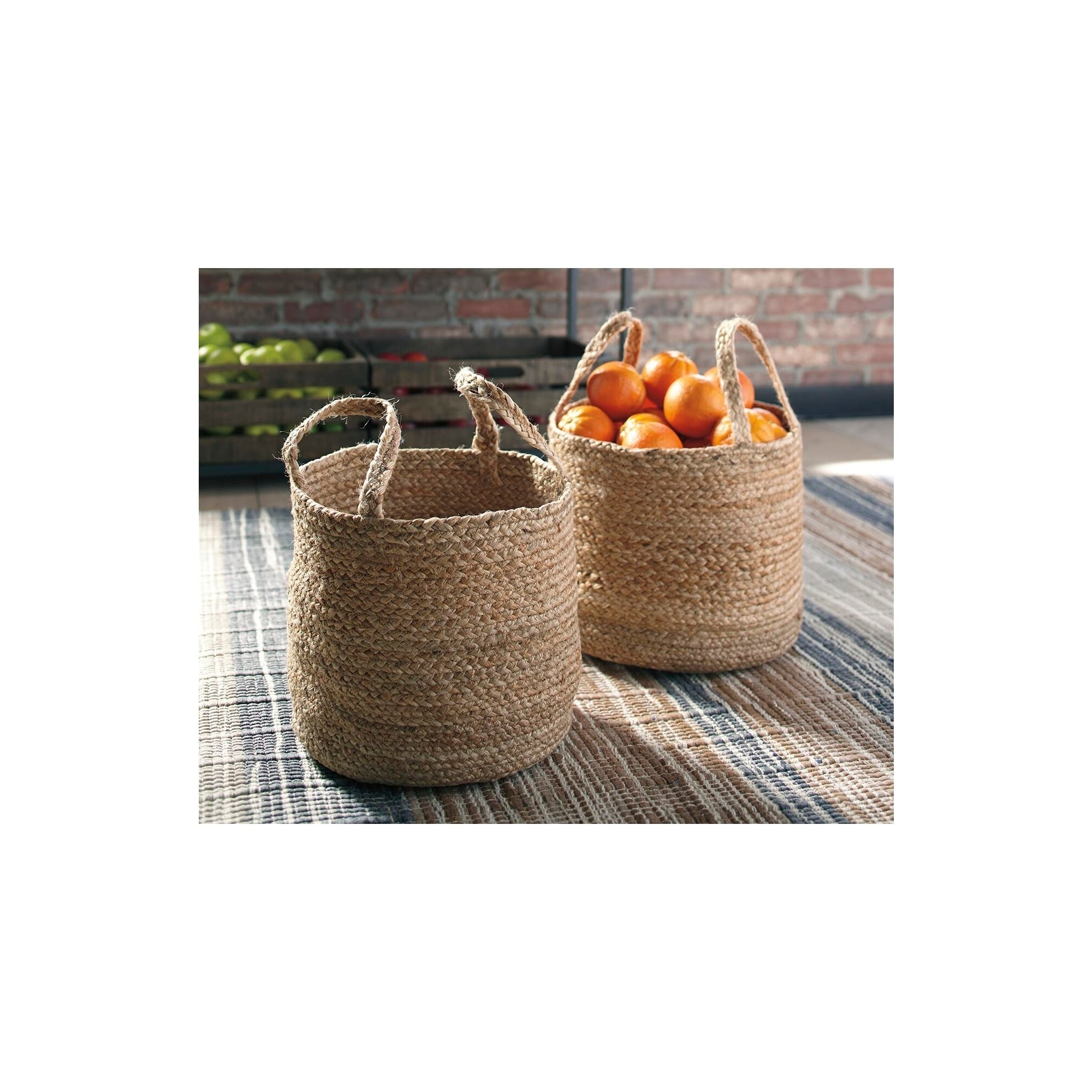 Signature Design By Ashley Brayton Set Of 2 Baskets