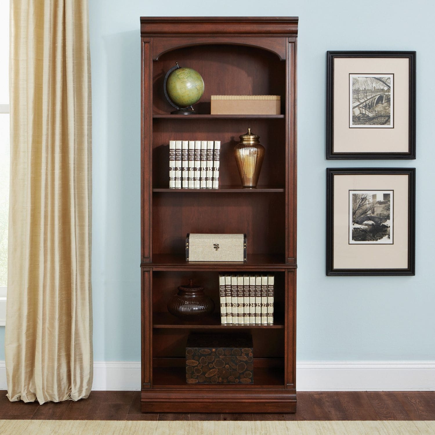Brayton Manor Cherry 5 Shelf Bookcase