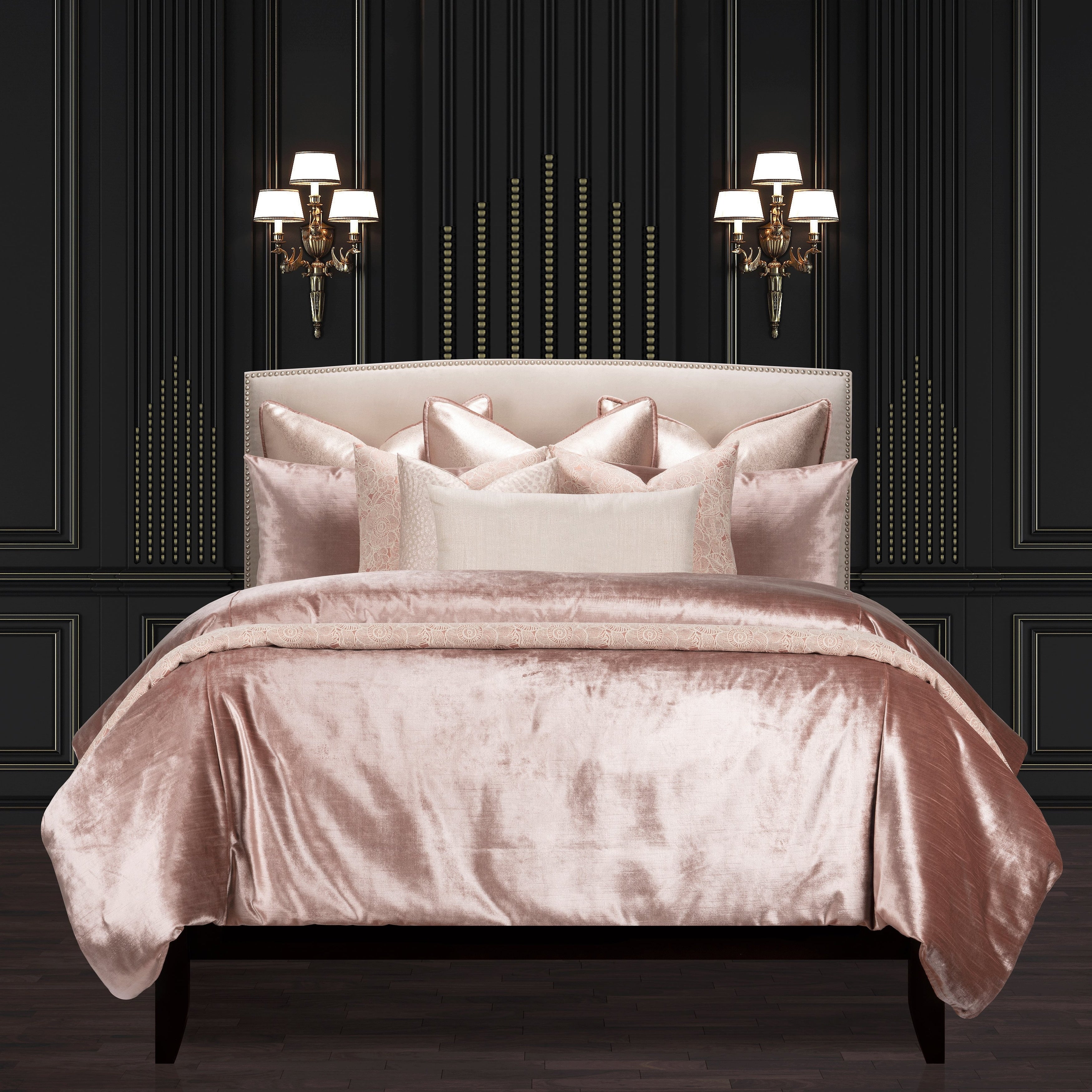 Breakfast In Bed Luxury Pink Velvet Supreme Duvet Cover And Insert Set