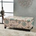 Breanna Floral Fabric Storage Ottoman By Christopher Knight Home
