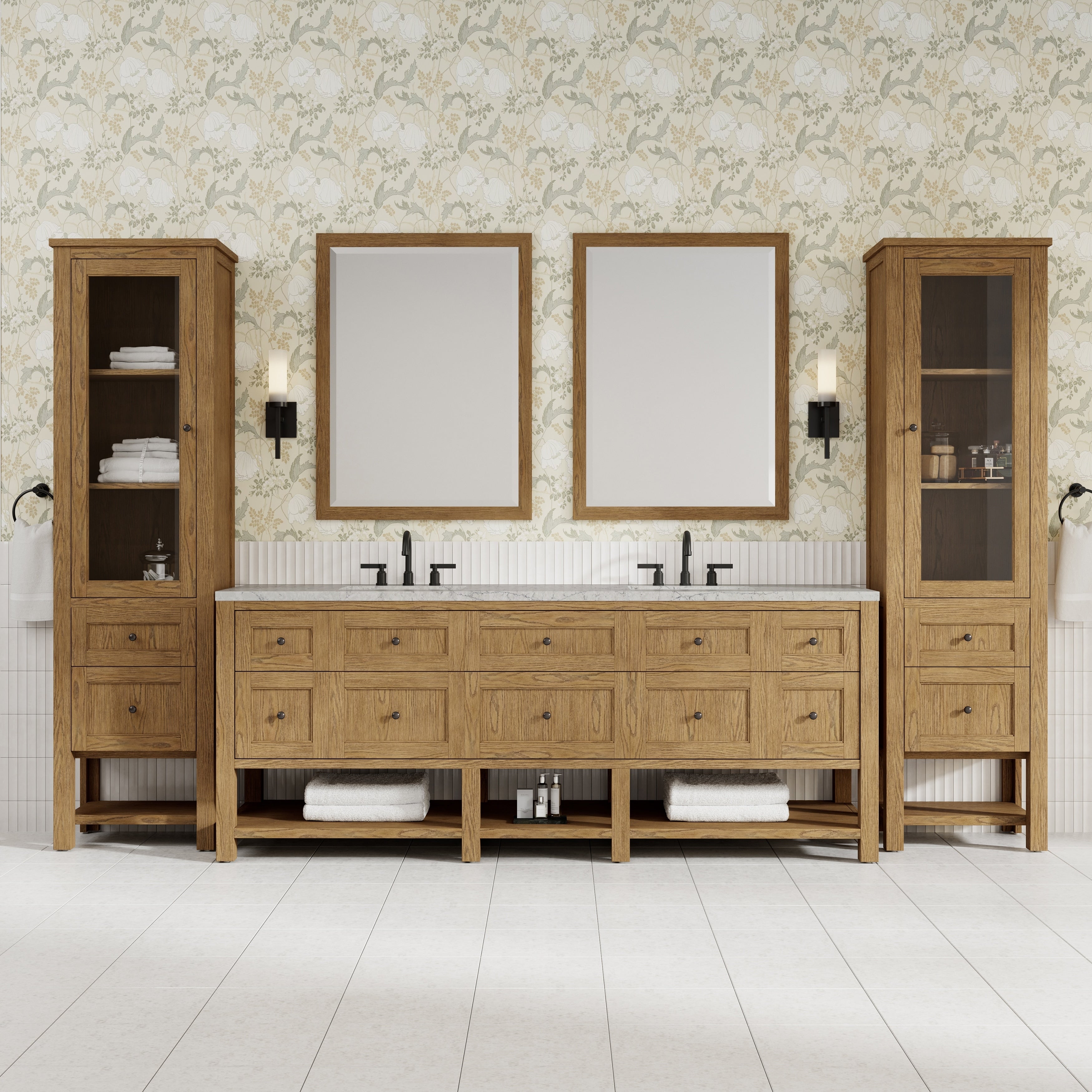 Breckenridge 84 Double Vanity W Freepower Wireless Charger
