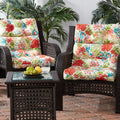Breeze Floral 22 Inch X 44 Inch Outdoor High Back Chair Cushion Set Of 2