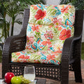 Breeze Floral 22 Inch X 44 Inch Outdoor High Back Chair Cushion