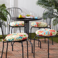Breeze Floral Outdoor 15 Inch Bistro Chair Cushion Set Of 4