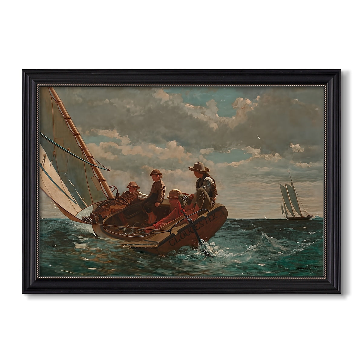 Breezing Up 1873 1876 Winslow Homer Custom Framed Canvas