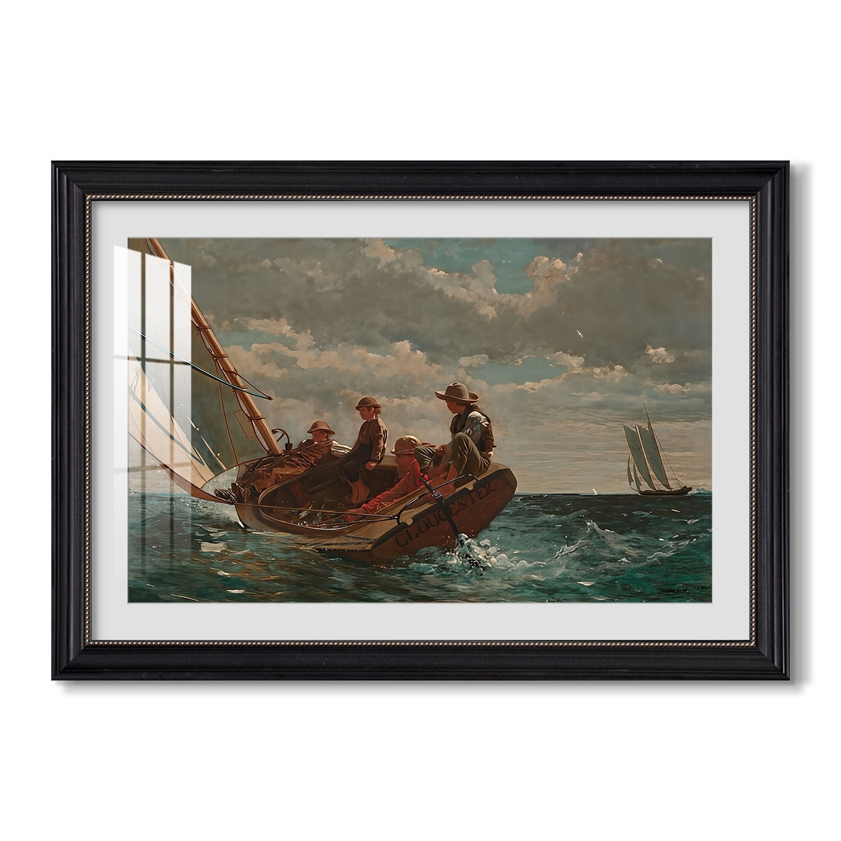 Breezing Up 1873 1876 Winslow Homer Custom Framed Print