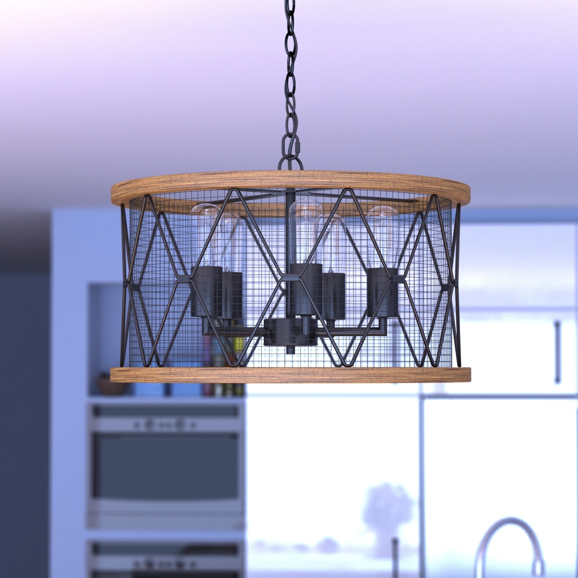 Proline By Vaxcel Bremerton 20 5 Light Chandelier Oil Rubbed Bronze And Burnished Teak