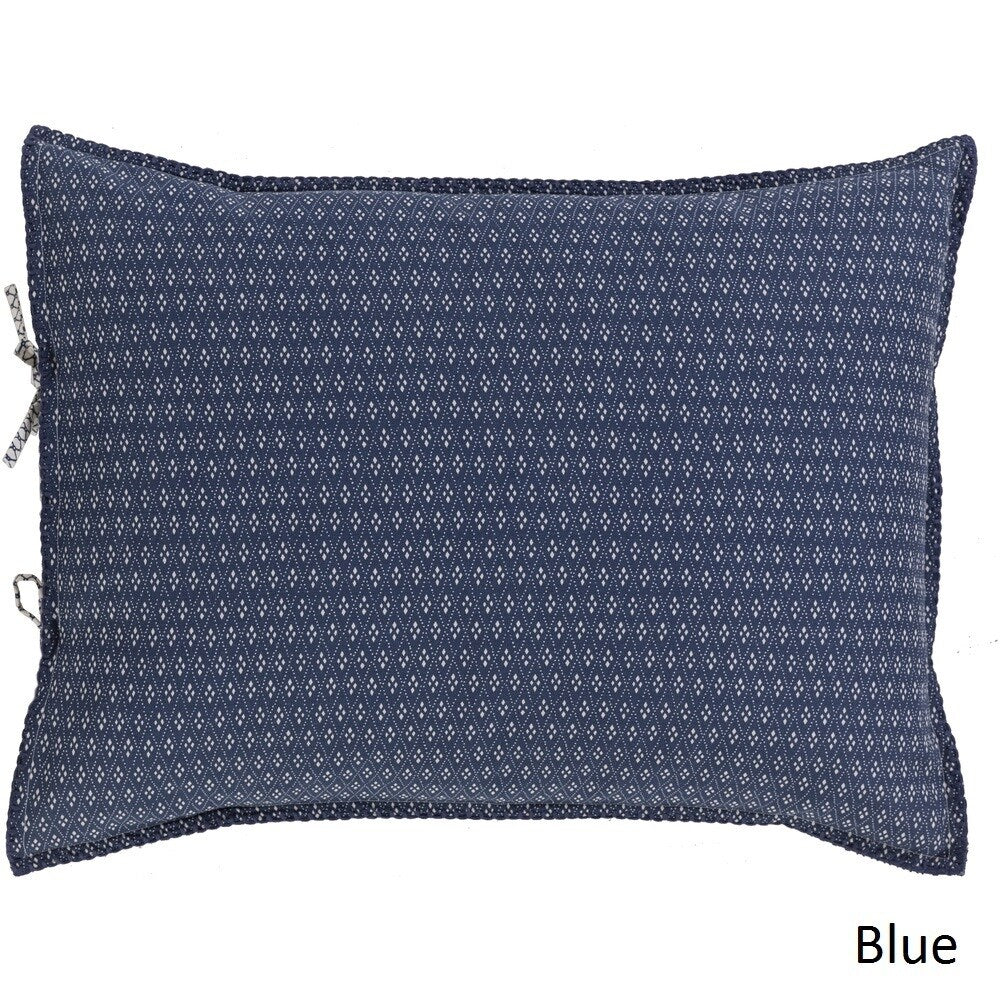 Brenda Dot Blue Reversible Cotton Flax Sham