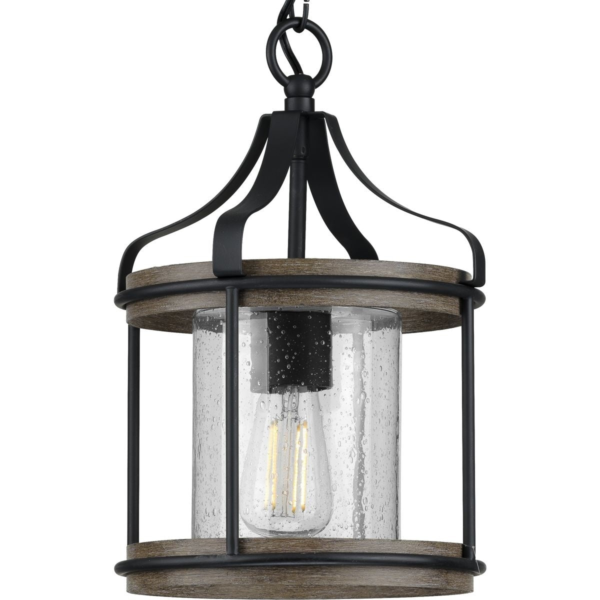 Brenham Collection Black One Light Outdoor Pendant 16.54 X 19.49 X 12.87