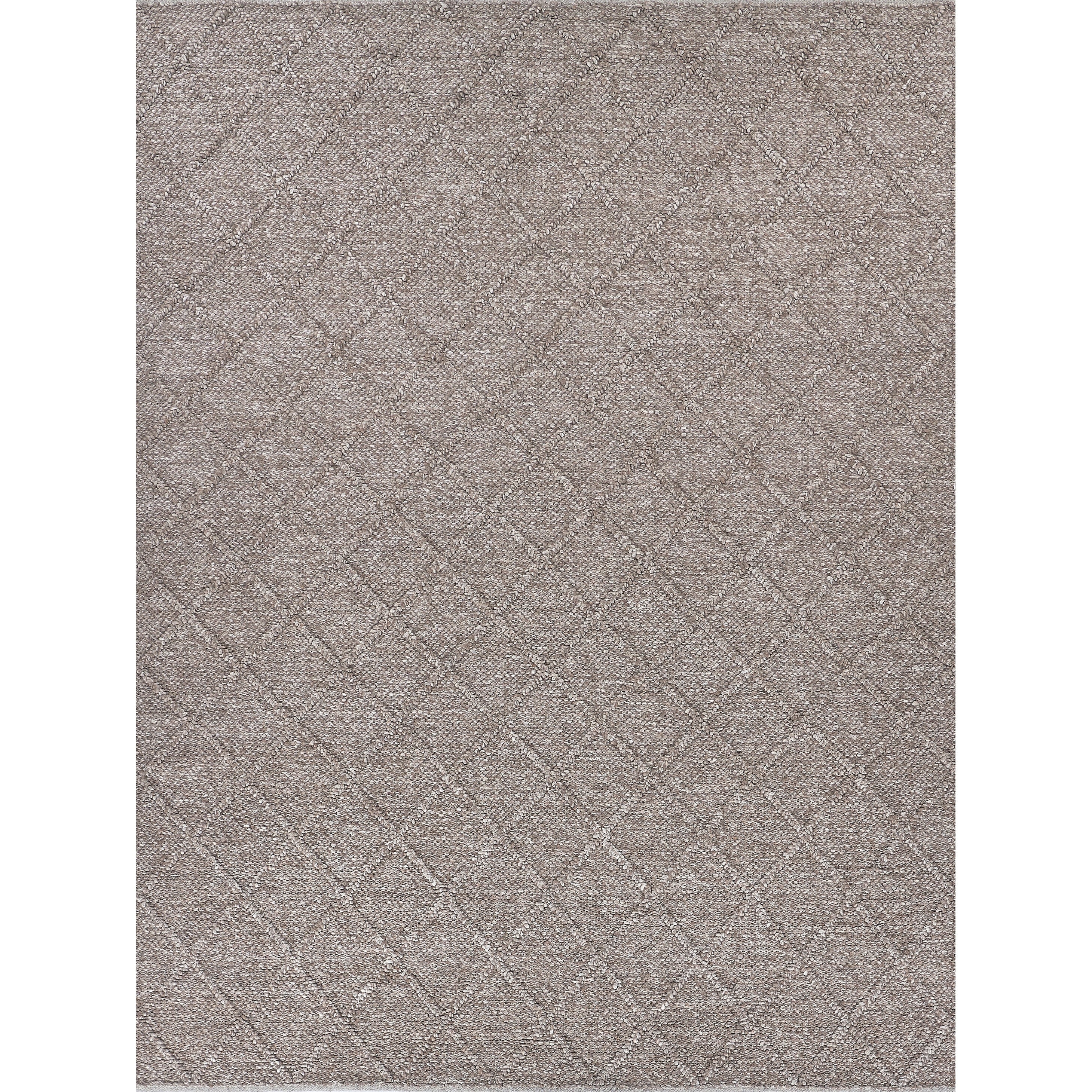 Brentwood Flatweave New Zealand Wool Brown Area Rug
