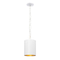 Brian Patrick Flynn Alston 1 Light Matte White Antique Gold Mini Chandelier Matte White