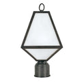 Brian Patrick Flynn Glacier 1 Light Black Charcoal Outdoor Post Mount
