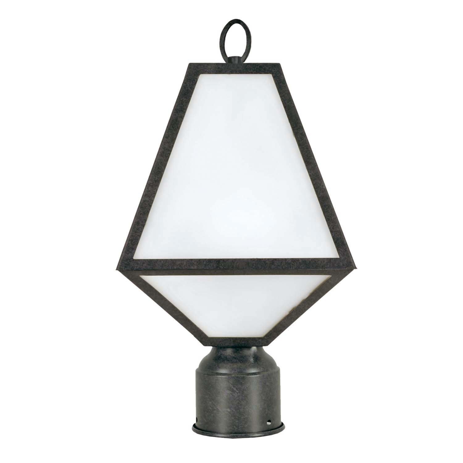 Brian Patrick Flynn Glacier 1 Light Black Charcoal Outdoor Post Mount