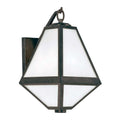 Crystorama Brian Patrick Flynn Glacier Collection 1 Light Black Charcoal Outdoor Wall Sconce
