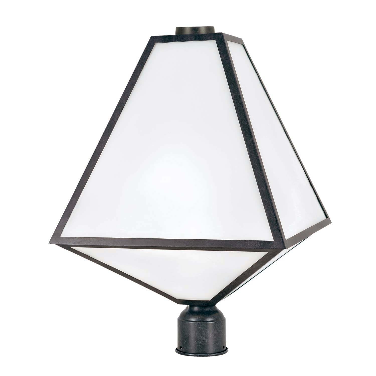 Crystorama Brian Patrick Flynn Glacier Collection 3 Light Black Charcoal Outdoor Post Mount