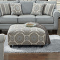Brianne Twilight Padded Patterned Cocktail Ottoman