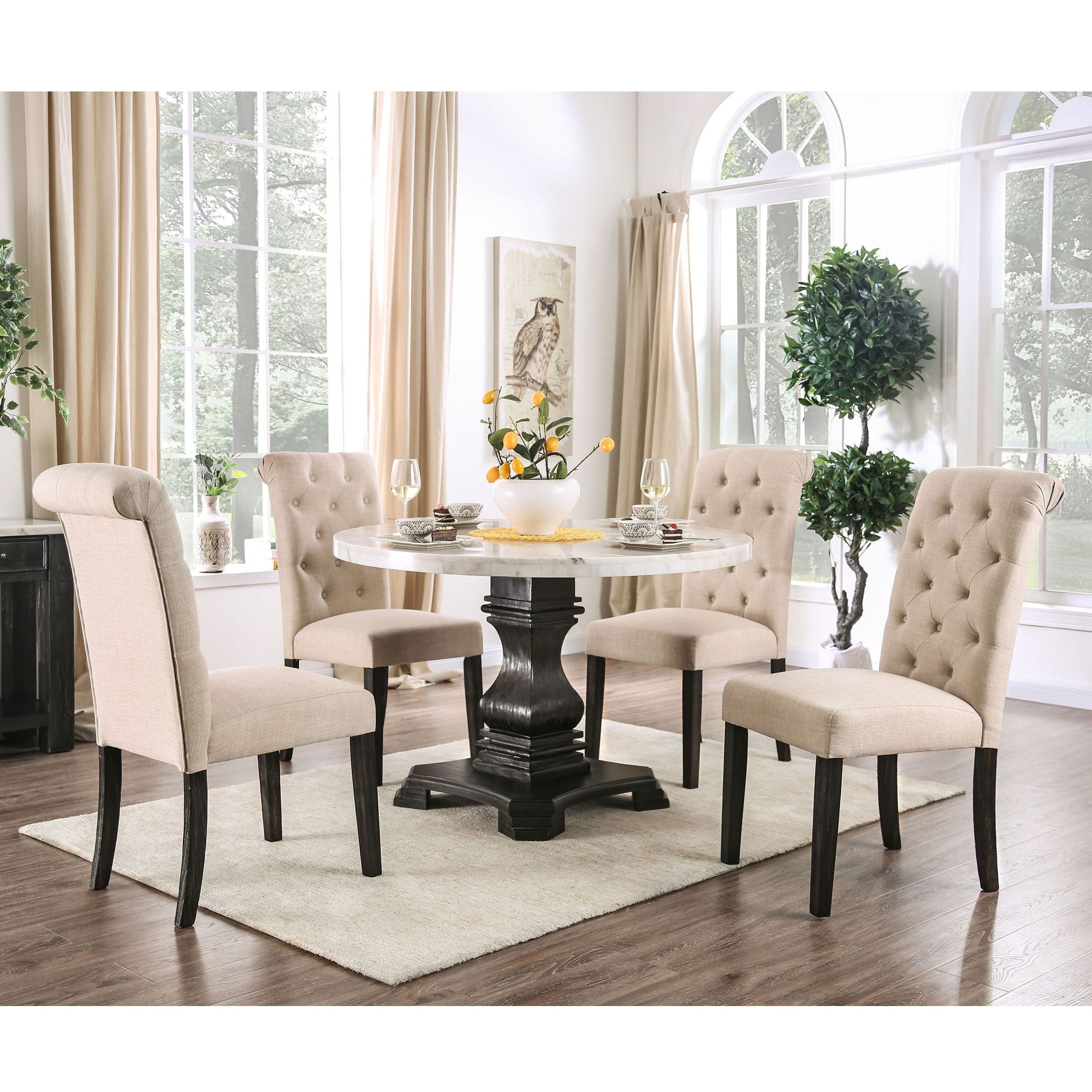 Brice Rustic 5 Piece Round Dining Set By Foa