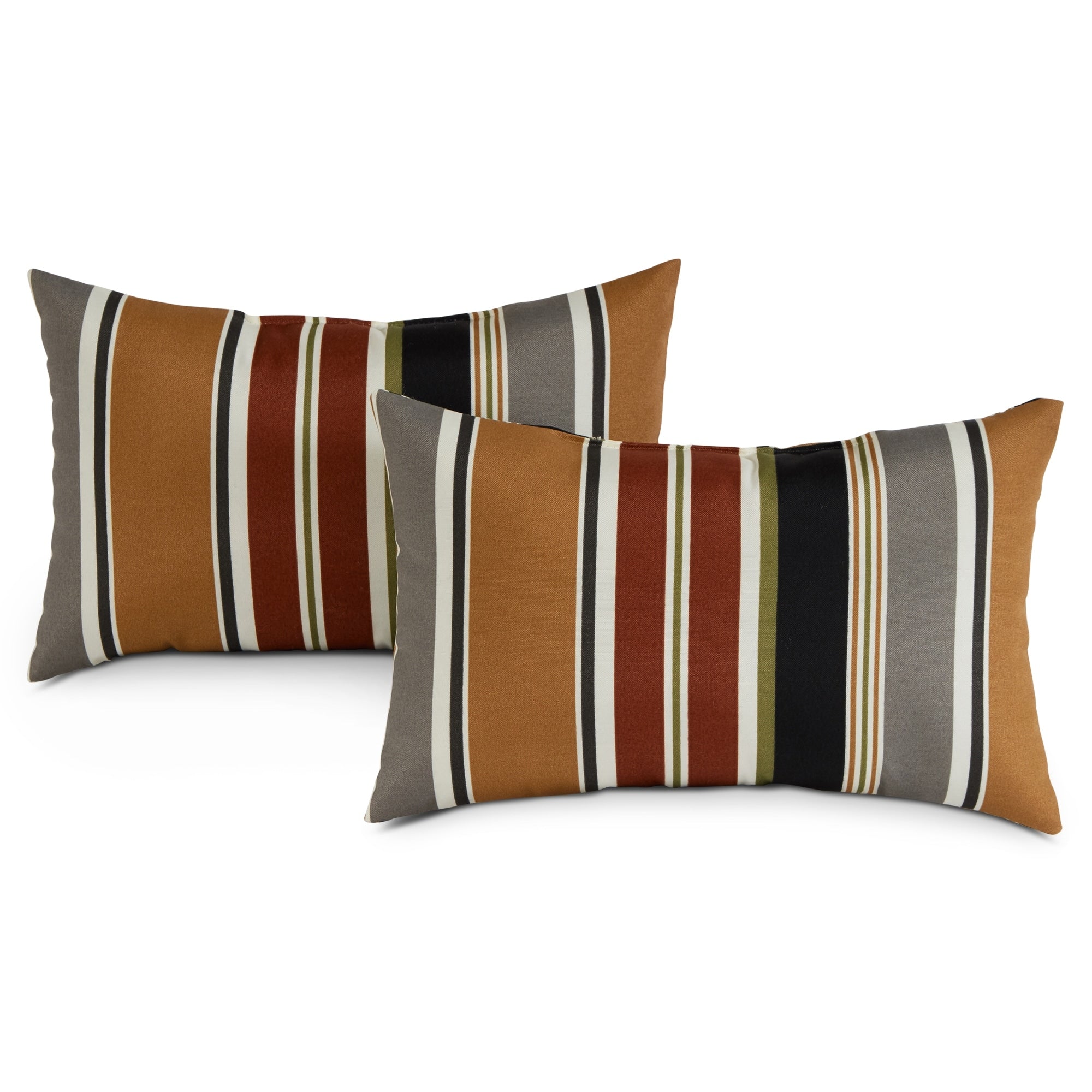 Brick Stripe 19 Inch X 12 Inch Outdoor Accent Pillow Set Of 2