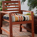 Brick Stripe 20 Inch Outdoor Dining Seat Cushion