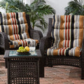 Brick Stripe 22 Inch X 44 Inch Outdoor High Back Chair Cushion Set Of 2