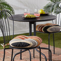 Brick Stripe Outdoor 15 Inch Bistro Chair Cushion Set Of 2