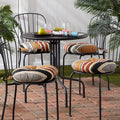 Brick Stripe Outdoor 15 Inch Bistro Chair Cushion Set Of 4