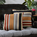 Brick Stripe Outdoor 17 Inch Square Accent Pillow Set Of 2