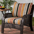 Brick Stripe Outdoor 25 Inch X 47 Inch Deep Seat Cushion Set
