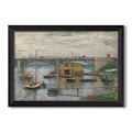 Bridge At Argenteuil On A Gray Day C 1876 Claude Monet Custom Framed Canvas