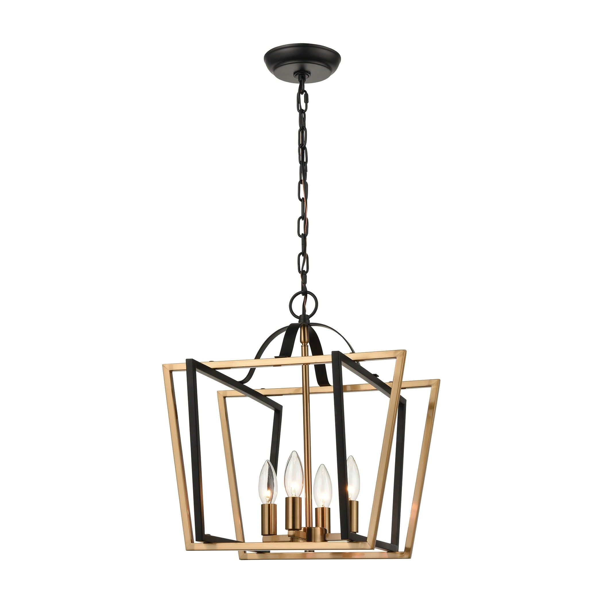 Bridgette 16 Inch Wide 4 Light Pendant In Matte Black 16In W