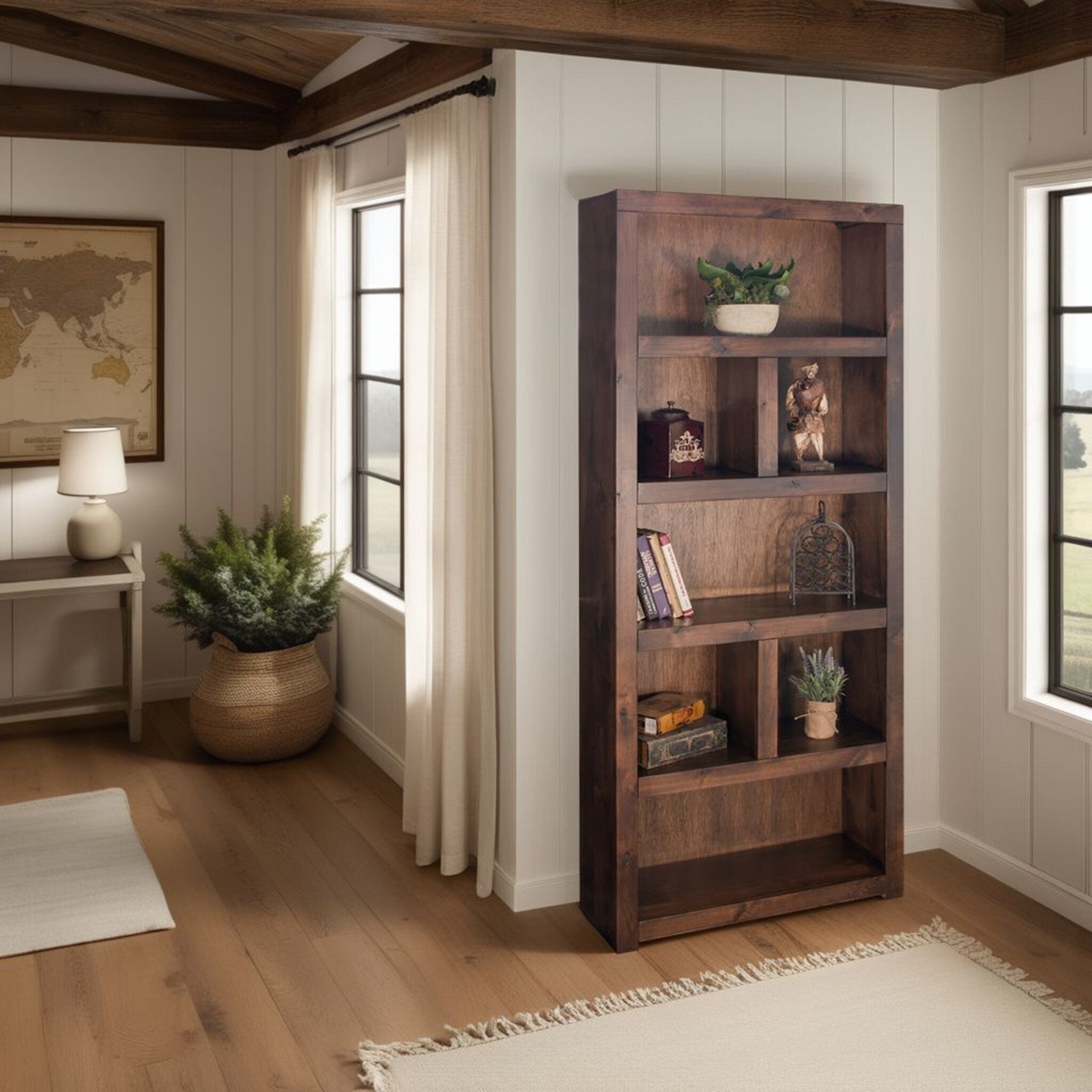 Carbon Loft Grimm 80 Inch Whiskey Grand Bookcase