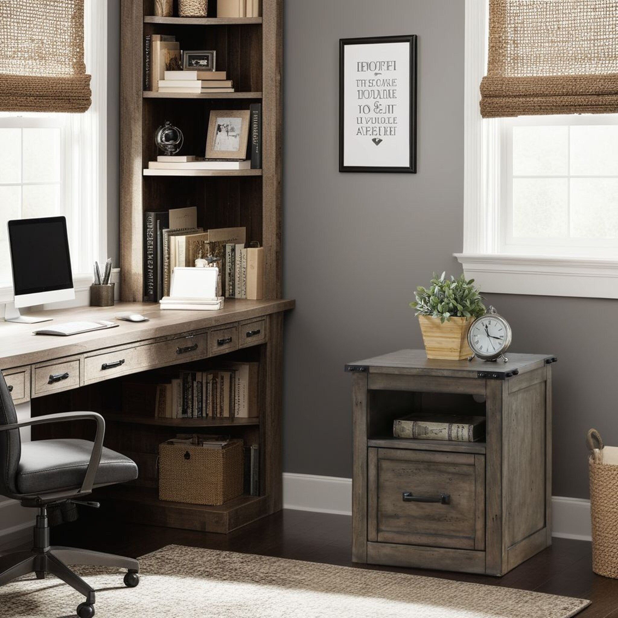 The Gray Barn Raven Gulch Smoked Grey File Cabinet