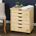 Bridgton Six Drawer Wide Roll Cart