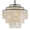 Brielle 4 Light Bronze Capiz Shell Chandelier
