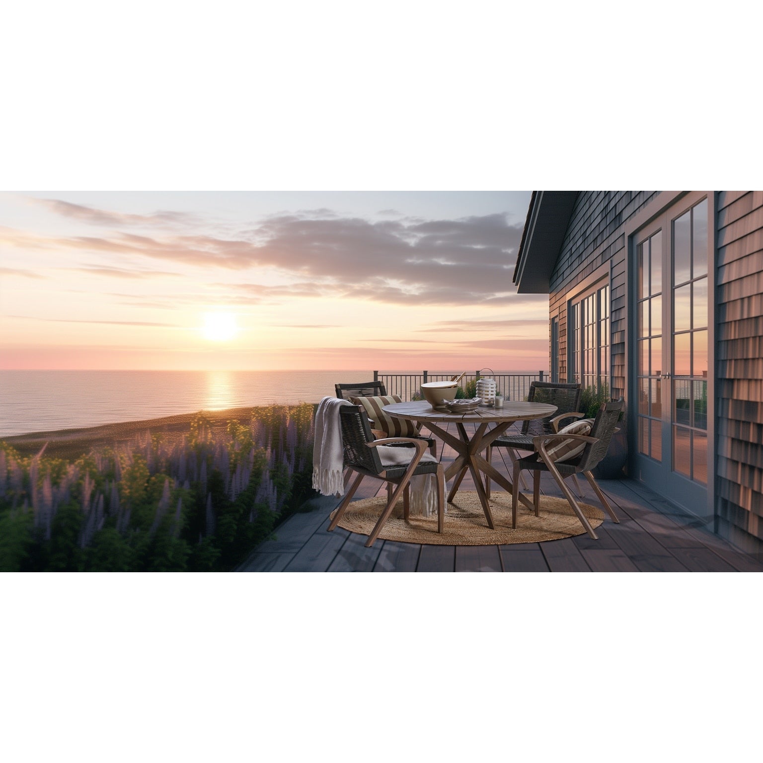 Brielle Outdoor Patio Rope Dining Chair Set Of 2