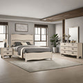 Brielle White Dark Brown 4 Piece King Bedroom Storage Set